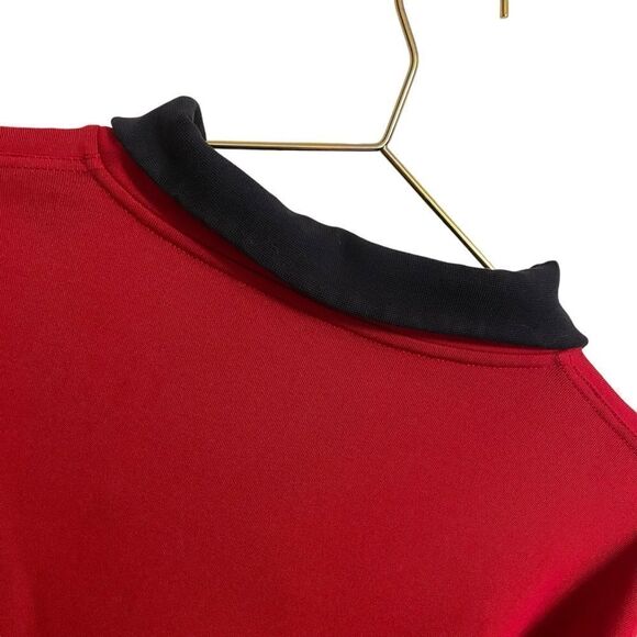 Brooks Brothers Pima Cotton Quarter Zip Long Sleeves Red Navy Size L - Picture 6 of 7